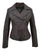 WOMAN LEATHER JACKET CODE: 28-W-9334-F (BROWN)